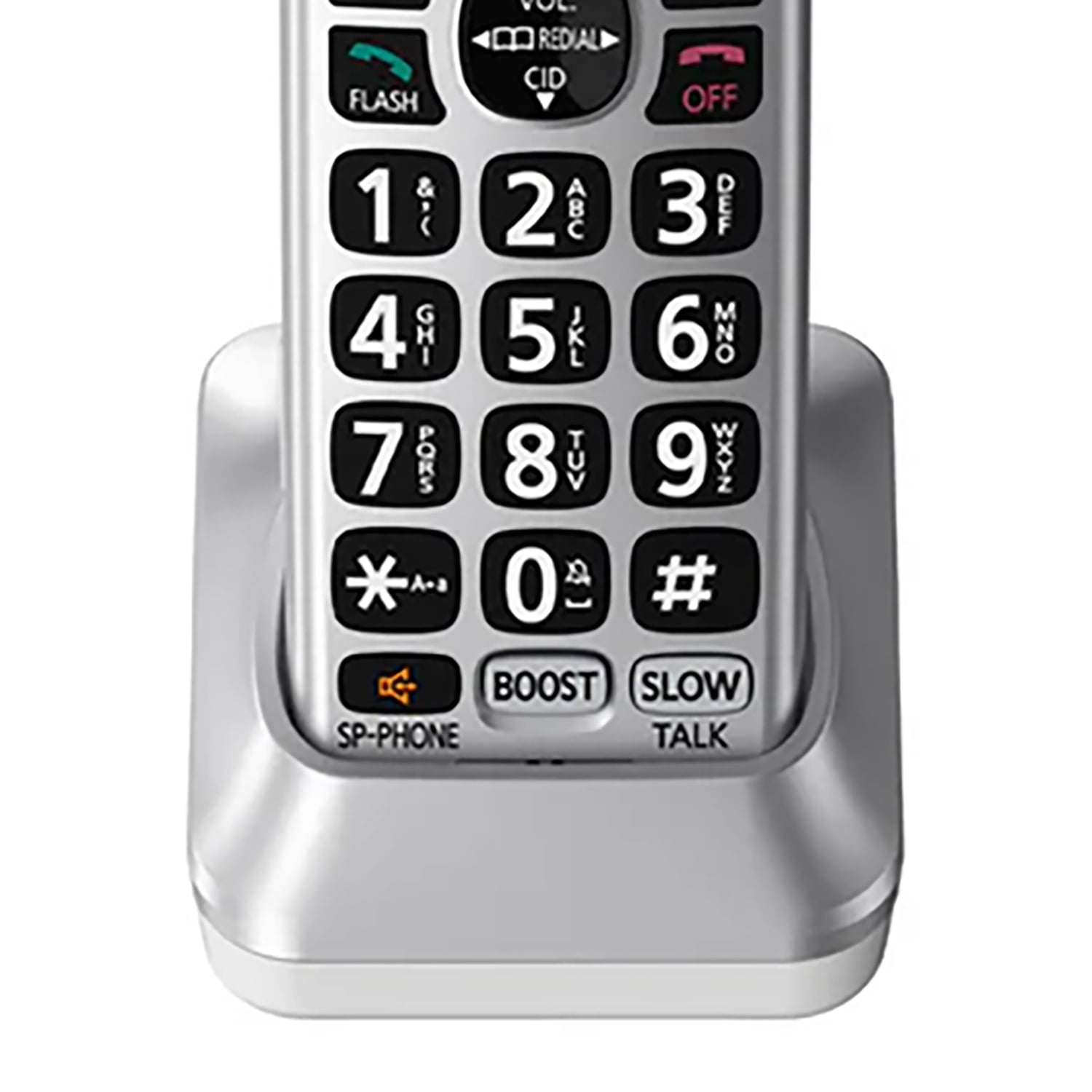 Panasonic Amplified Cordless Phone Accessory Handset for Panasonic KX-TGM45S Series, Silver & Red, KX-TGMA45S