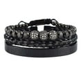thumbnail image 2 of Pulsera de cuerda Yinane Pulsera tejida 18 cm ~ 19 cm Ancho de Pulsera Color negro Roma, 2 of 8