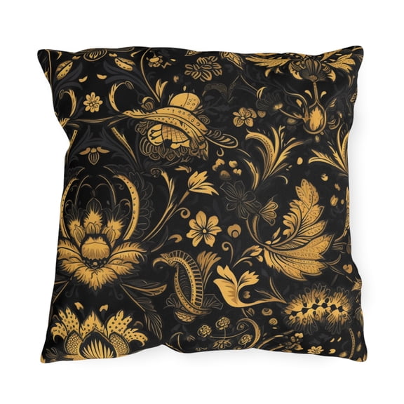 Outdoor Pillow In Jacobean Pattern