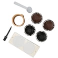 thumbnail image 3 of Kit de recarga de cápsulas de café con 4 piezas de taza de cápsulas 100 piezas de cepillo de película de aluminio Cuchara Soporte de cápsulas Kit de sellos de café de papel de aluminio para hacer, 3 of 10
