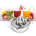 thumbnail image 3 of Kitchen Manual Stainless Steel Fruit Squeezer Hand Juicer Lid Rotation Press Reamer with a Bowl & Strainer, 3 of 6