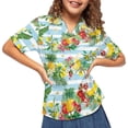 thumbnail image 5 of Garronmavis Tropical Shirts for Girls Boys 5-6 Blue and White Striped Short Sleeve Button Down Hawaiian Shirt Cute Beach Vacation Clothes Lightweight Breathable Summer Tops Daily School Play Wear, 5 of 7