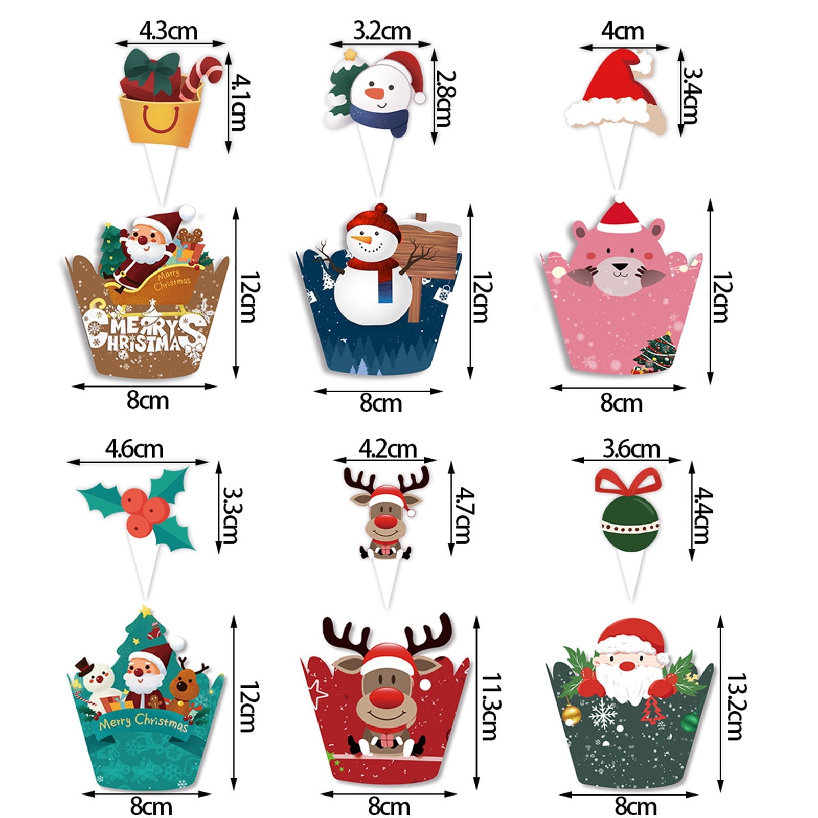 Lot De 6 Décorations De Noël En Forme De Bonhomme De Neige – Superbe