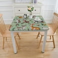 thumbnail image 3 of HAOXIT Animal Tablecloth, Concept Pattern with Forest Animals and , Rectangle Satin Table Cover Accent for Dining Room and Kitchen,Multicolor 48''x48'', 3 of 7