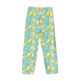thumbnail image 4 of Kdxio Yellow Lemon Print Men's Sleep Pajama Pant Lounge Pants with Pockets, 4 of 8