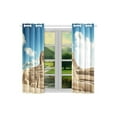 thumbnail image 3 of CADecor Egyptian Sphinx and Pyramid Window Treatment Panel Curtains Window Curtain Kitchen Curtain,Two Piece 26x39 Inches, 3 of 4