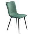 thumbnail image 1 of Lot de 2 chaises de salle à manger en velours vert, 1 of 8