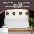 thumbnail image 3 of CirclesHome White Futon Mattress Toppers with Anti-Slip Anchors - Futon Cover Filled with Plush Down Alternative Fill - Full Size Futon Cover is Soft, Comfortable and Allergy Free (Size: 54 x 75 x 3), 3 of 10