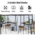 thumbnail image 4 of Twin Size Loft Bed with 2 Beds in 1 for Kids Teens Adults, Metal Loft Bed Frame with 2 Built-In Desks, Twin Size 2 Beds in 1 Loft Bed with Ladder & Full-Length Guardrails for Bedroom, Black, 4 of 6