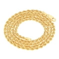 thumbnail image 5 of Nuragold 18k Real Yellow Gold 3mm Rope Chain Diamond Cut Necklace (16"-26") Italian Jewelry for Men & Women, 5 of 12