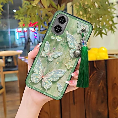 LYM-Phone Case For ZTE Blade A36E, Tassel Silicone Waterproof Graffiti Fashion Design Protective TPU Full wrap Phone Pouch Cartoon Shockproof Bell Cute Durable Anti-dust Anti-knock