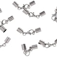 thumbnail image 3 of 40 Collar de Cadena de material cuero Tapa Del Extremo Cierre de Langosta Resultados Del Conector de La Tarjeta, 3 of 8