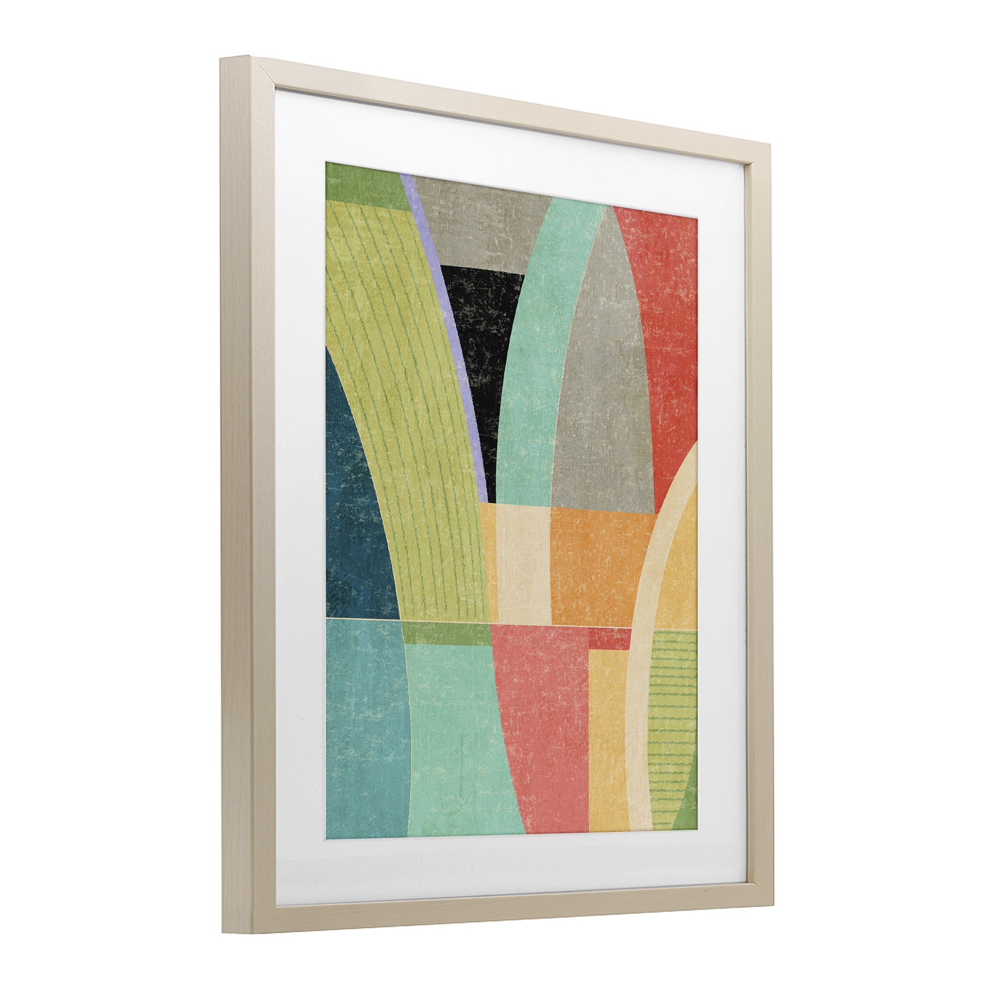 Stupell Industries Retro Geometric Archways Birch Framed Print Under Glass, design by Suzanne Nicoll