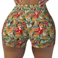 thumbnail image 2 of Haiem Funny Owl Bird No Front Seam Biker Shorts for Women Yoga Workout Gym Bike Shorts with Tummy Control Moisture-Wicking-Small, 2 of 9