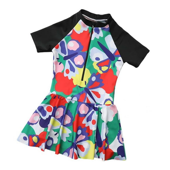Maillot de Bain une Pièce pour Bébé Fille, Mignon, Tendance, Enfants, Été, Plage, Maillot de Bain pour Filles, Noir, 12-18 Mois