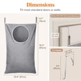 thumbnail image 2 of Cesto de ropa sucia Lifewit para colocar sobre la puerta, grande, gris claro, 2 of 8