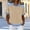 Khaki, variant on Women's Casual Short Sleeve Lapel Blouse Loose Fit Solid Color T-Shirt Top for Spring and Summer