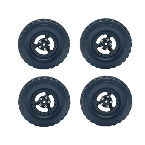 Almencla 4x RC Car Tires Upgrade Replacement Parts for MN82 C14 C24 C34 C44 D90 D91 D96 99S 1/12 1/16 Scale RC Car Control Car Black
