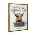thumbnail image 4 of Stupell Industries Bathtub Highland Cow Animals & Insects Painting Gold Floater Framed Art Print Wall Art, 17 x 21, 4 of 10