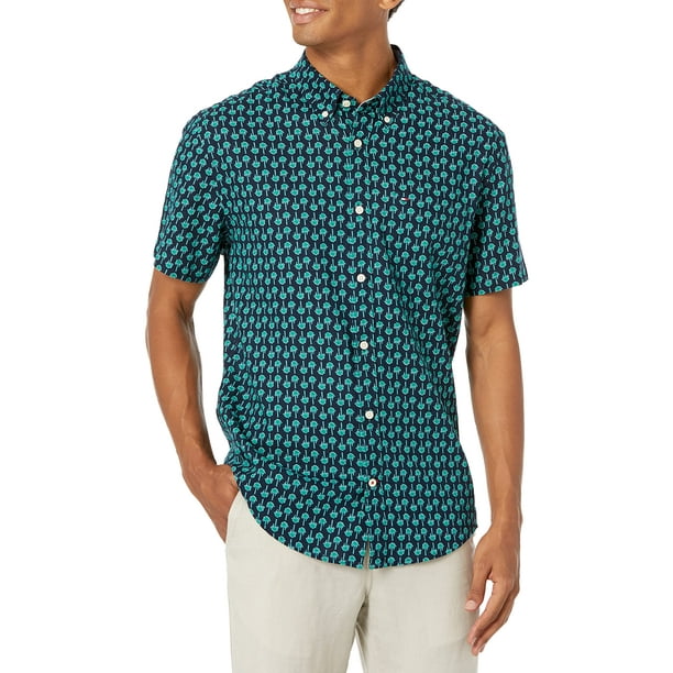 Tommy hilfiger linen short sleeve clearance shirt