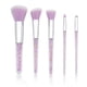 thumbnail image 5 of Set de brochas de maquillaje HUOGUO Purple Particle Transparent 5 piezas, 5 of 5