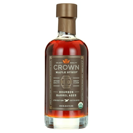 Crown Maple Bourbon Barrel Aged Organic Syrup, 8.5 Fl Oz