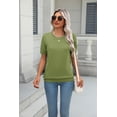 thumbnail image 4 of Zeagoo Womens Summer Short Sleeve Tops Crew Neck Lightweight Pullover Sweaters Loose Dressy Casual Blouse, 4 of 6