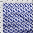 thumbnail image 2 of oneOone Cotton Poplin Twill Indigo Blue Fabric Insect & Floral Feather Sewing Craft Projects Fabric Prints By Yard 56 Inch Wide, 2 of 4