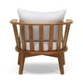 thumbnail image 6 of Noble House Barton 2-Piece Outdoor Wood Conversation Set in Teak and White, 6 of 15