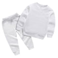 thumbnail image 5 of WAVSUF Boys Girls Sweatshirt Sets 2 Piece Elastic Waist Long Sleeve Top and Jogger Pants Spring Daily Outfits White 10-12, 5 of 5