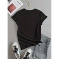 thumbnail image 2 of Womens Trendy Cross Print T-shirt - Soft Crew Neck, Short Sleeve, Fashionable for Spring & Summer Attire, 2 of 6