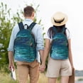 thumbnail image 4 of Easygdp Tropical Paradise Window View Mochila de Lona Resistente para Laptop, Compatible con Laptops de 15 a 17 pulgadas, Ideal para Escuela, Trabajo y Viajes-Medium, 4 of 5