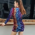 thumbnail image 5 of Colorful Powder Women's Long Sleeve Bodycon Dress Soft Stretchy For Everyday Wear And Special Occasions, 5 of 6