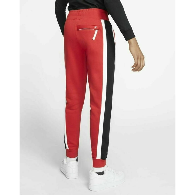 resultaat een paar Omtrek Nike Air Boys Sportswear Standard Fit Sweat Pants Red/Black/White BV3598  New (S) - Walmart.com
