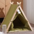 thumbnail image 1 of Tienda para mascotas tela Oxford tienda para gatos casa nido para gatos estable lavable tienda de madera para perros y gatos, 1 of 9