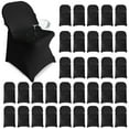 thumbnail image 5 of KUOGO 30 Pieces Polyester Stretch Folding Chair Covers for Universal Chair Protectors Removable and Washable for Wedding Party Catering and Banquet Events (Black), 5 of 10