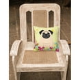 thumbnail image 2 of Carolines Treasures BB6008PW1818 Easter Eggs Pug Fawn Fabric Decorative Pillow, 2 of 2