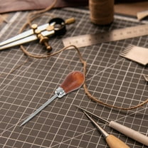 NICEXMAS Book Binding Tools Bookbinding Scratch Awl Tool Leather Working Tools Shoe Repair Awl Brown 11.90X2.50X2.50CM