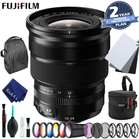 Fuji XF 10-24mm f/4 OIS Lens w/ 2YR Damage Plan, Cleaning Kit, Backpack, Pro Lens Case, White Balance Cards +72mm Filter