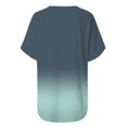 thumbnail image 4 of Yubnlvae Tie-Dye V-Neck Tee - 2024 Summer Gradient Print Casual Top (Trendy Textured Fabric | Tummy Control | Multiple Colors) (Black | L), 4 of 6