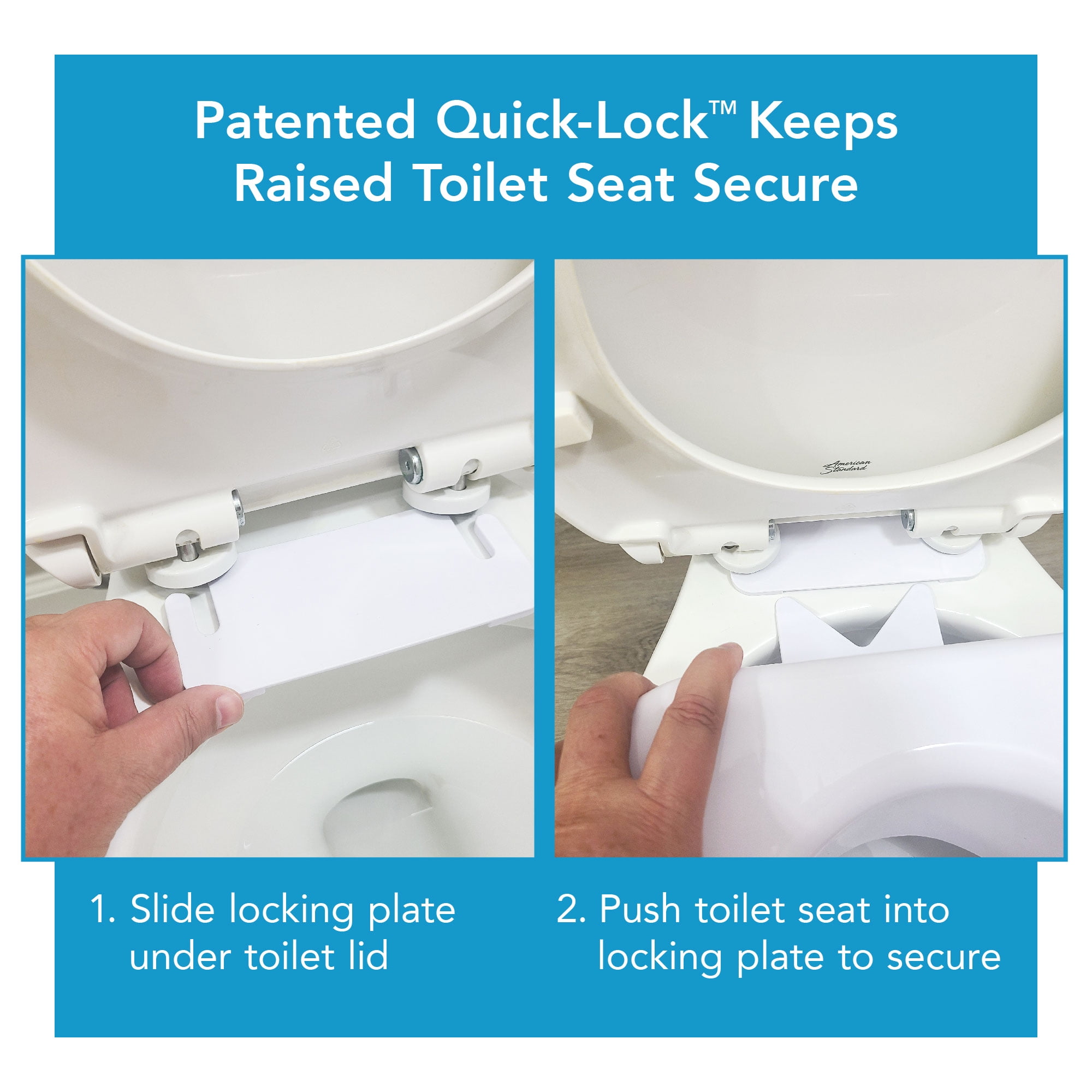 Carex Raised Toilet Seat with Quick Lock, Adds 4 in Height, White, 300 lb Limit
