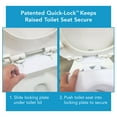 thumbnail image 4 of Carex Raised Toilet Seat with Quick Lock, Adds 4 in Height, White, 300 lb Limit, 4 of 8