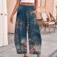 thumbnail image 2 of IMENGL Women's Wide Leg Pants Soft Barrel Baggy Elastic High Waist Comfy with Pockets Trousers Loose Casual Cropped Pant for Womens,M-XXXL, 2 of 7