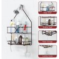 thumbnail image 2 of Shower Caddy over Shower Head Hanging Bathroom Caddy for Bathroom Organizer 4 Hooks Shampoo Holder-Bronze, 2 of 3