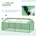 thumbnail image 5 of Outsunny 71" x 36" x 28" Mini Greenhouse, Portable Steel Frame Hot House with PE Cover and Zippered Windows for Outdoor Garden, Balcony, and Indoor Plant, Vegetable Breeding, Green, 5 of 8