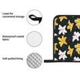 thumbnail image 4 of Pofeuu Lilies Flowers Print Oven Mitts and Pot Holders 4 pcs Set,High Heat Resistant 500 Degree Extra Thicken Long Kitchen Cotton Oven Glove for Cooking, 4 of 6
