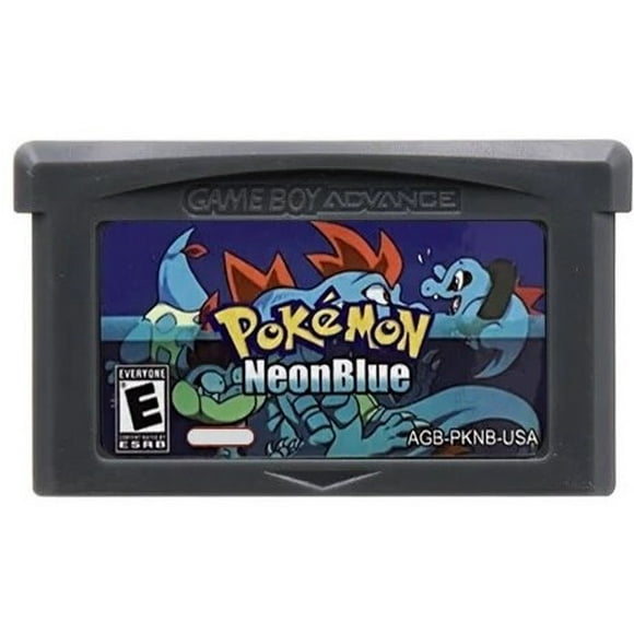 Pokemon Neon Blue Game Boy Advance GBA 32-bit