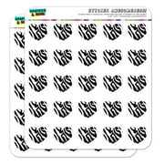 Zebra Print Black White Heart Shaped Planner Calendar Scrapbook Craft Stickers