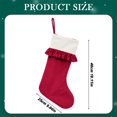 thumbnail image 3 of Clearance Under $6 1PC Ruffled Christmas Stocking, Red Velvet Xmas Stocking with White Cuff, Large Hanging Stocking for Fireplace Tree Holiday Decor, 3 of 5