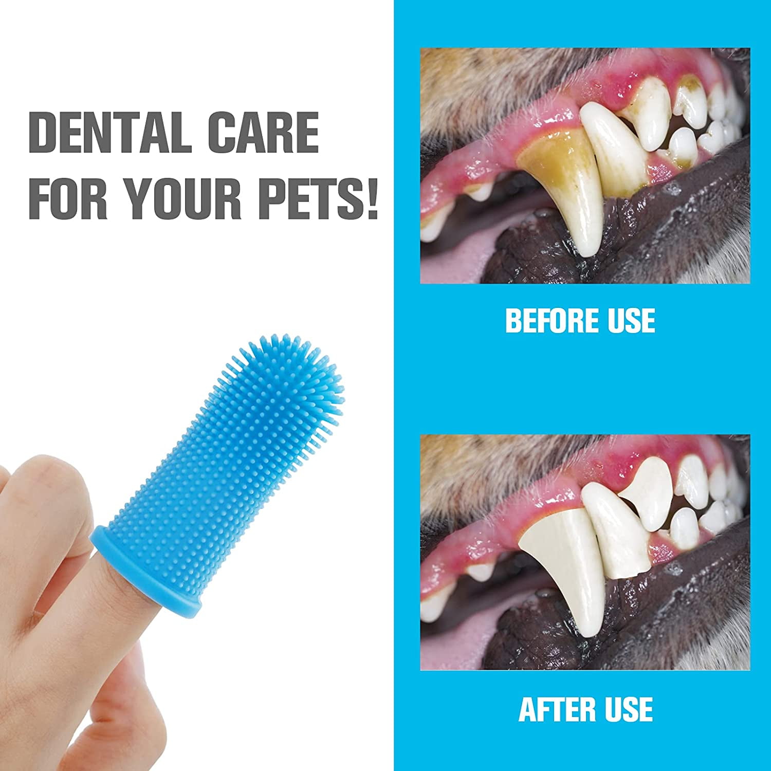 Dog teeth cleaning finger brushes 2025